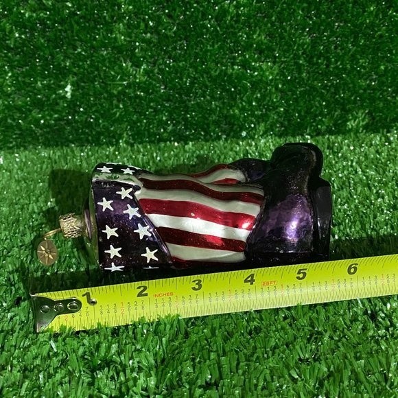 Christopher Radko Western Boot Ornament Red White and Blue, about 5.5 inches - Picture 7 of 7